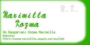 maximilla kozma business card